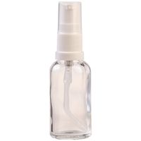 Essentially Natural Clear Glass Aromatherapy Bottle with Serum Pump - White 